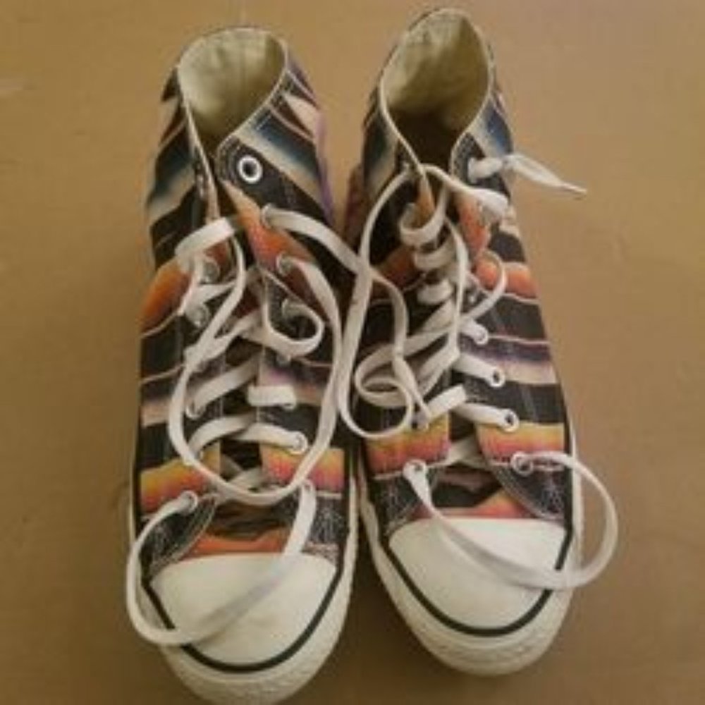 Converse All Star Chuck Taylor High Top Black Multi Color Zarape